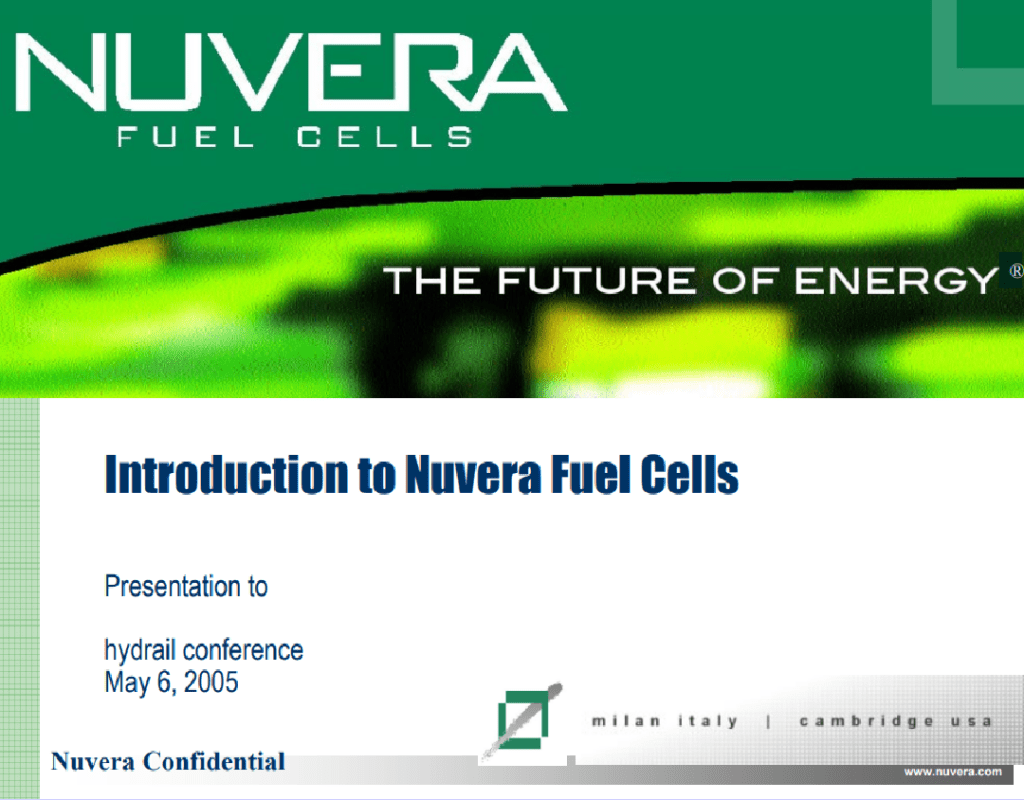 Introduction to Nuvera Fuel Cells PPT Cover