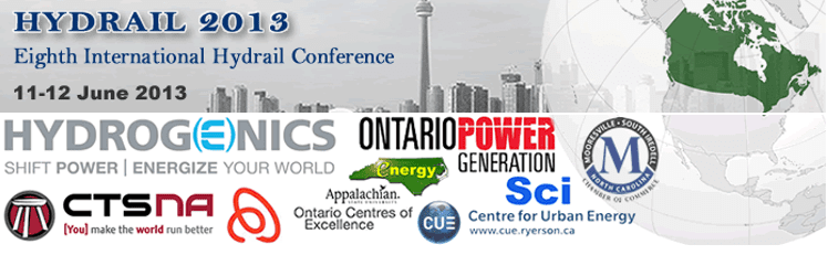Hydrail Conference 2013 Banner with the sponsors logos