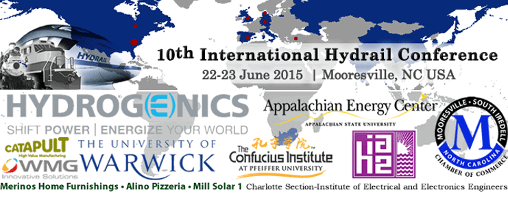 10th Hydrail Conference Banner with sponsor Logos